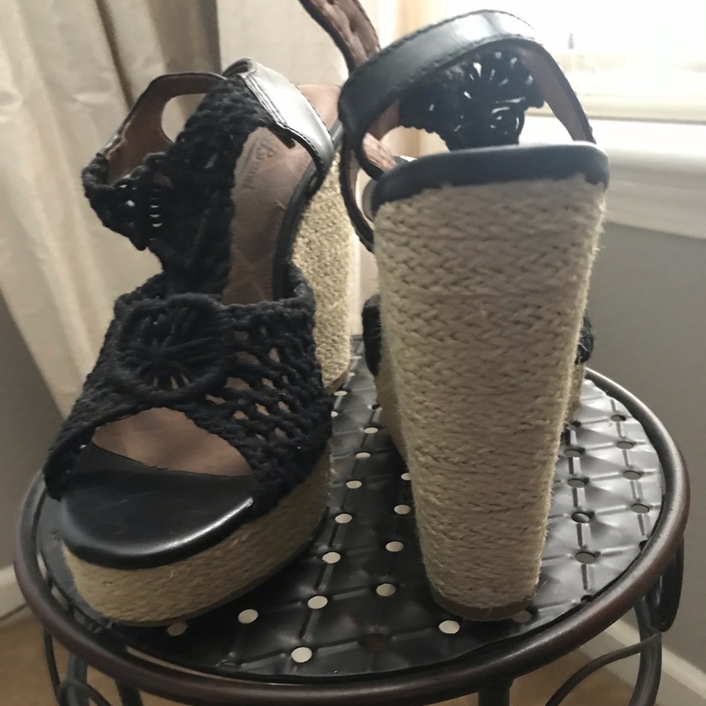 Black Macrame Open Toe Beauties
